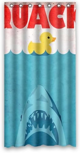 Rubber Duck Be Care For The Shark Design Waterproof Bathroom Custom Shower Curtain 36"(w) x 72"(h) Inches(100% Polyester)