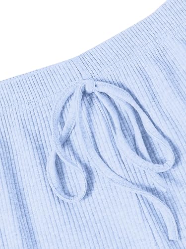 Image of Avanova Women Sexy 2 Piece Pajama Set Ruffle Trim Cami Top and Shorts Sleepwear Set