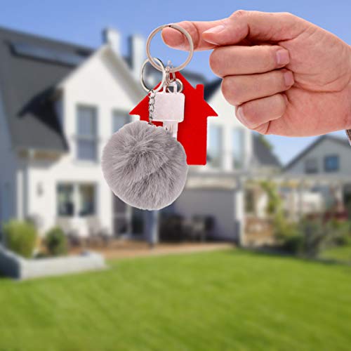 2 Unidades Pingente De Bola De Pelúcia De Pompons Encantos De Pompons De Chaveiros Para Chaves De Ca