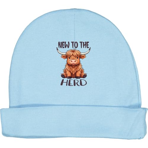 inktastic New to The Herd Highland Cow Baby Beanie Hat