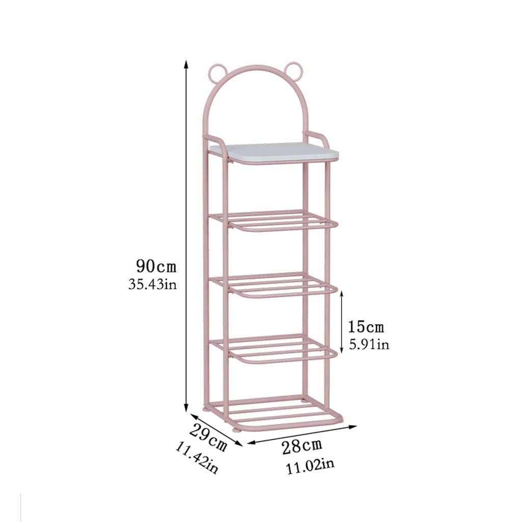 Schuhhalter 5-tier-Schuhständer, Stury-Metal-Schuh Lagergestell, Mini-vertikales Kinderschuh-Regal, Platzsparen, Ideal for den Eingang Wohnzimmer Schlafzimmer Schlafsäle Schuhständer ( Color : C )