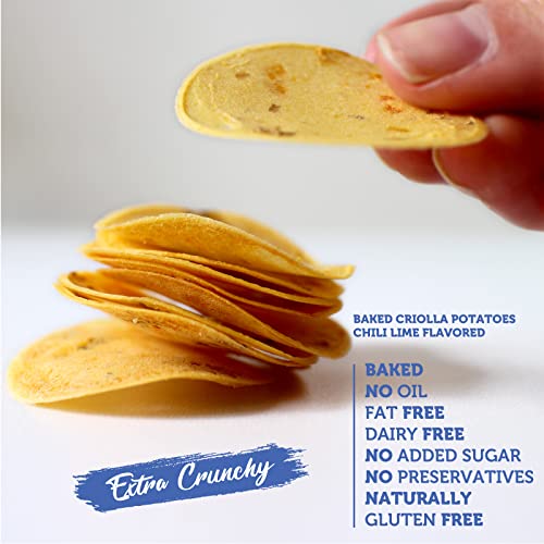 Baked Andean Criolla Potato Variety Pack By Good Chips: Spice Mix, Chili Lime, Lime. Oil Free, Vegan. Pack Of 12 #TOP6