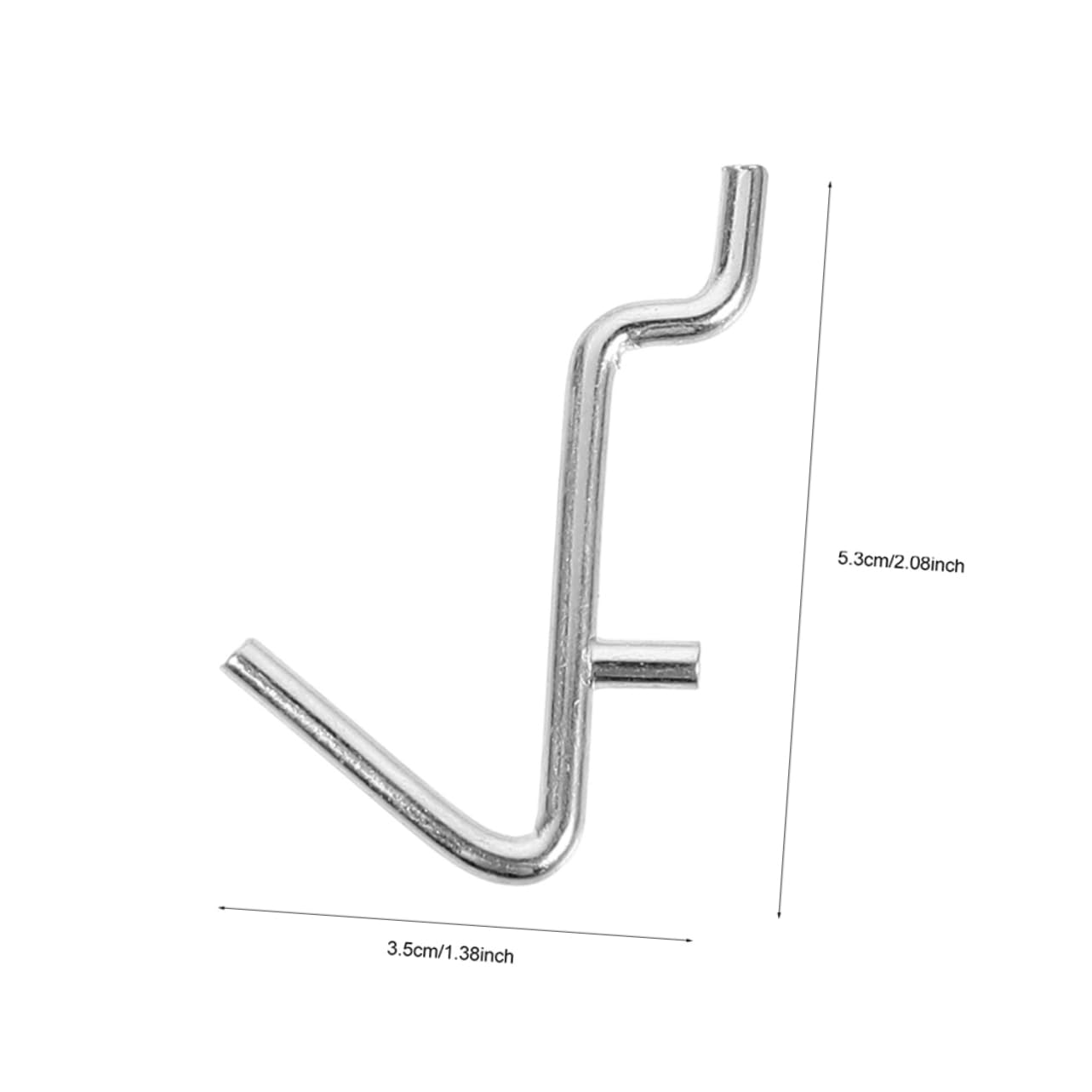 OUNONA 10 Pcs Shape Pegboard Hooks Stainless Steel Wall Mount Organizers for Workbench Kitchen Garage Compatibility Easy Installation V Shape Design Prevents