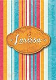 larissa: taccuino a5 | nome personalizzato larissa | regalo di compleanno per moglie, mamma, sorella, figlia ... | design: carta colorata | 120 pagine a righe, piccolo formato a5 (14.8 x 21 cm)