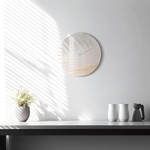 Horloge en verre style élégant Wallfluent 30 cm moderne - 3