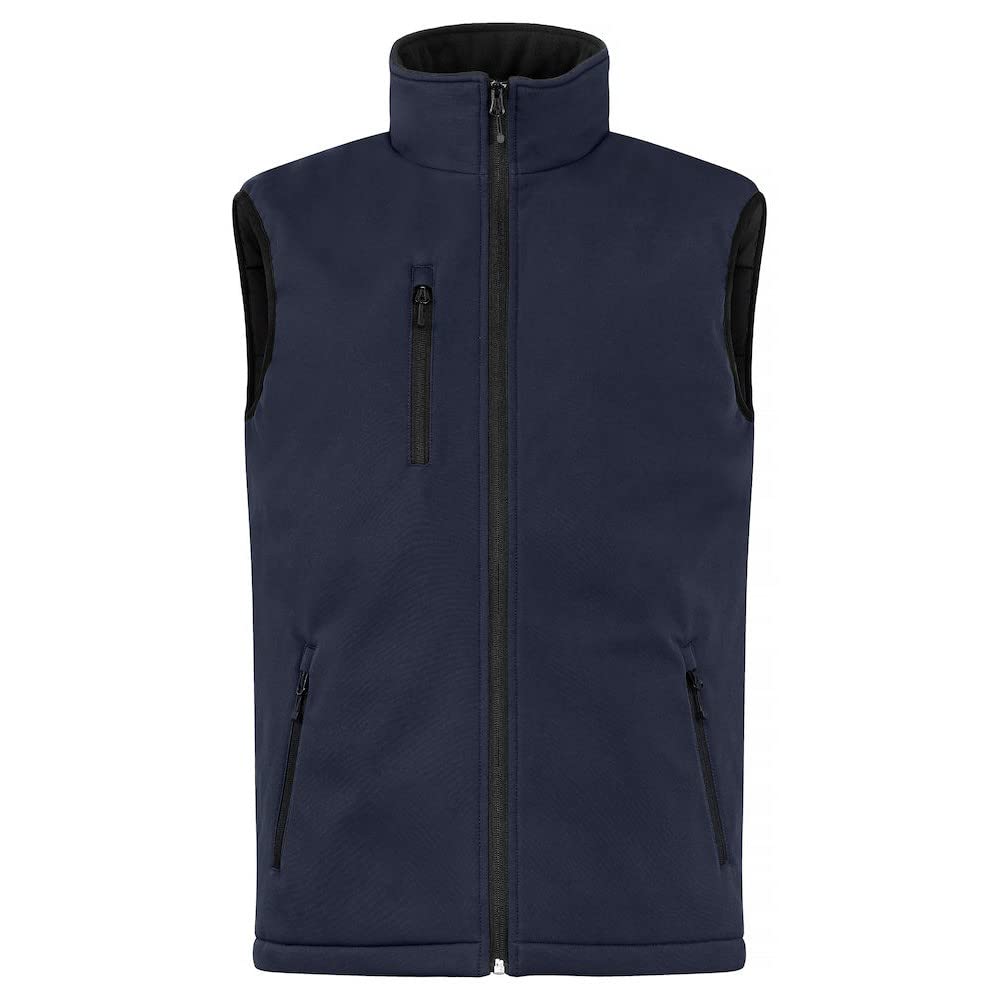 CliQue Mens Softshell Padded Gilet (XL) (Dark Navy)