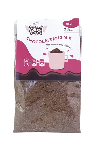 No Guilt Bakes Mug Cake Mixes – Low Carb, Keto Friendly & Gluten Free – Indulgent, Sweet Convenient Treat – No Added Sugar, Diabetic Friendly, High in Protein & Fibre, 9 x 50g (Chocolate)