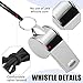 Flutesan 48 Pcs Stainless Steel Whistles Bulk with Lanyard Sports Loud Crisp Sound Whistles for Coach Referees Training Emergency