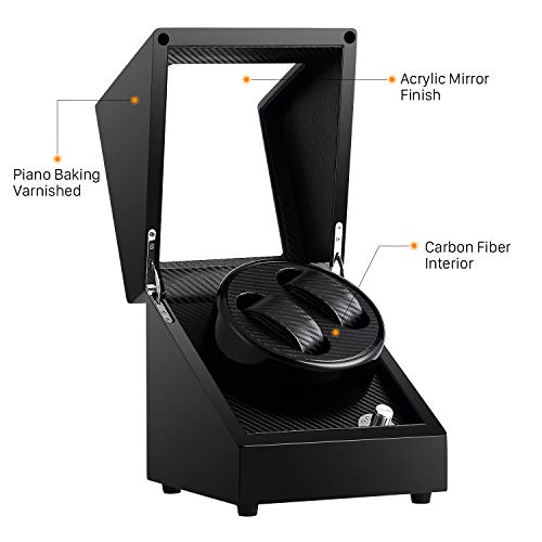 Kranich Automatic Double Watch Winder Box Luxury Wooden Storage Case for Automatic Mechanical Watch