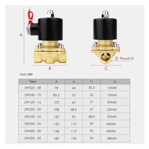 Électrovanne normalement fermée DN35 DC12V vanne pneumatique eau air huile - 7