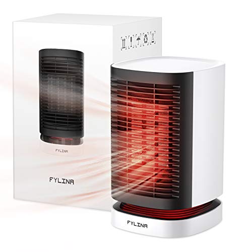 【2020最新版】 FYLINA ヒーター ファンヒーター セラミックヒーター 小型 2秒速暖 過熱保護 転倒自動オフ 3段階切替式 950W  省エネ 足元 電気ファヒーター 首振り6-8畳対応 温風 熱風PSE認証済 一年保証