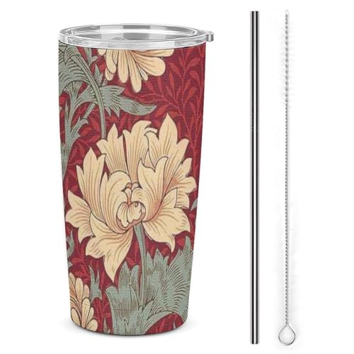 Ԃ̃Jbv William Morris ԕ Xg[&Xg[uVt }OJbv R[q[Jbv 600ml RrjJbv ^u[ XeX ۗ ۉ ԗp Wt ^  e  LN^[ lC v[g