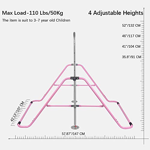 Onetwofit Gymnastics Bars Kids Kip Training Bars For Home,Folding Horizontal Bars With Adjustable Height,Practice Bar Gymnastic,Junior Training Bar For Child Ot128 #TOP1