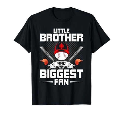 Little Brother And Biggest Fan Baseball Lover T-Shirt