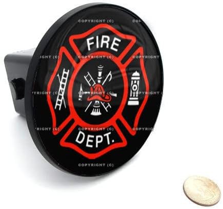 2" Tow Hitch Receiver Plug Cover Insert for SUV's & Trucks - Firefighter Logo Style-9856-6830