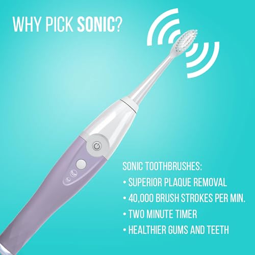 Image of TAO Clean UV Sanitizing Sonic Toothbrush and Cleaning Station, Electric Toothbrush, Dual Speed Setting, Lilac Bliss