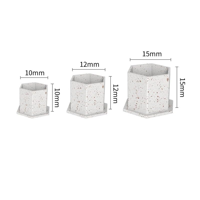 Hexagonal Biodegradable Tattoo Ink Cups Made From Wheat Straw, Disposable Tattoo Base Cups, Pigment Cups(12X12mm)