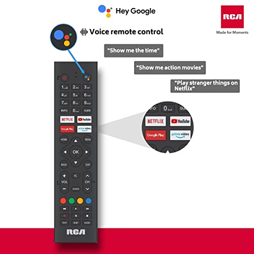 RCA RS42 Android Smart TV 42 Inch (106 cm) Televisie met Google Assistant, Chromecast, Netflix, Prime Video, Google Play, YouTube, Disney+, WiFi, BT Afstandsbediening met Microfoon, DVB-S/S2/T/T2/C - Afbeelding 5