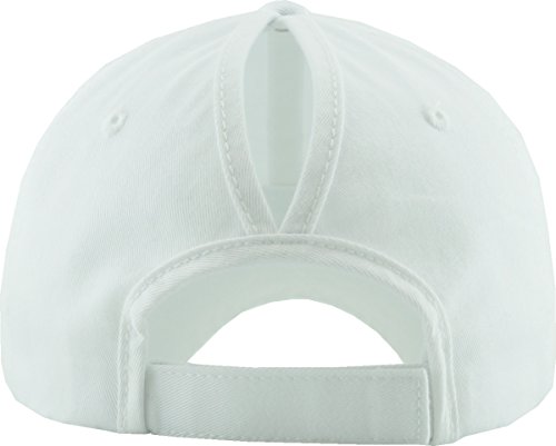 Image of Classic Plain Ponytail Messy High Bun Headwear Adjustable Cotton Trucker Mesh Glitter Hat Baseball Cap