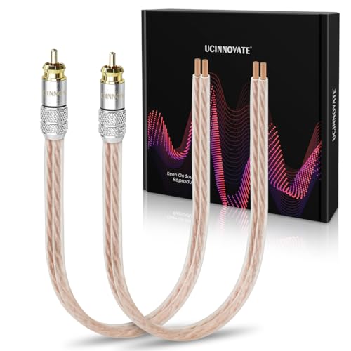 Cable RCA a cable desnudo de 30 cm UCINNOVATE para solucionar la conexión de altavoces y subwoofers