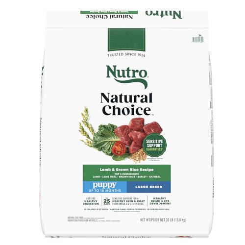 Nutro Natural Choice Large Breed Puppy Food Dry, Lamb & Brown Rice Recipe, 30 lb. Bag