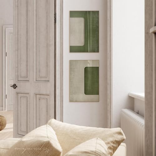 Art imprimable vert olive grand format 60x80cm pour décoration murale minimaliste de salon