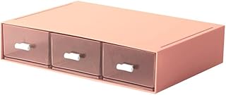 Nordic Coral Pink 3 Grid Desk Drawer Storage ...