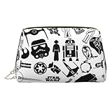 化粧ポーチ スターウォーズ レディース 化粧バッグ コスメポーチ メイクポーチ PUレザー 化粧品袋 おしゃれ 収納ポーチ 小物入れ 大容量 多機能 軽量 旅行 出張 プレゼント