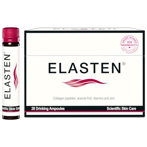 ELASTEN Clinically Tested Collagen Complex for Radiant Skin from Within – Reduces Fine Lines – Supports Healthy Connective Tissue – 28 Liquid Collagen Ampoules (0.85 fl oz / 25 ml Each)