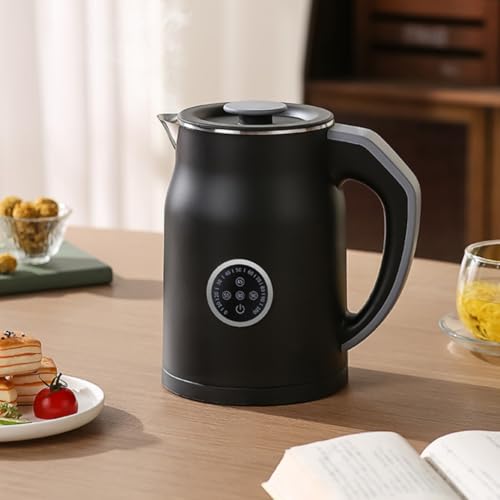 COOVT �d�C�P�g�� 1.2L ���x���߉\ 1000W 304�H�i�O���[�h�X�e�����X�| �f�W�^���f�B�X�v���C �P�g�� �e�B�[�|�b�g �I�t�B�X �z�e�� �ƒ�p �Β�/�R�[�q�[�������x�ݒ� �����M���� (1.2L,�u���b�N)