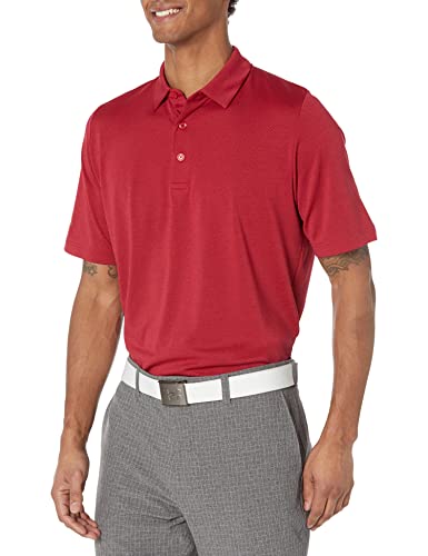 Callaway Men's Swing Tech Ventilated Heather Jacquard Short Sleeve Golf Polo Shirt, Tango Red HTR, XX-Large