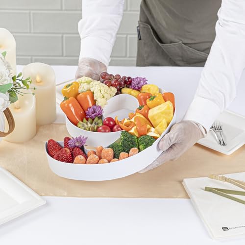 Restaurantware Serving Tray 12 x 10 x 1.5 Inch Paper Fillable Number 9 Charcuterie Display Tray Grease-Resistant Food Presentation Platter for Parties by Restaurantware - Image 5