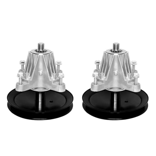 (2 Pack) 918-04822A Deck Spindle Assembly Replaces Craftsman CubCadet MTD 918-04822B 918-04822 618-04822 918-04889 for 42 Deck Tractor Riding Mower 30 Mini Riders with Tapped Bolt and Zerk Fitting