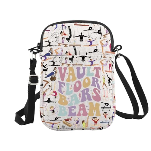 WCGXKO Gymnastics Crossbody Bag Vault Floor Bars Beam Gift