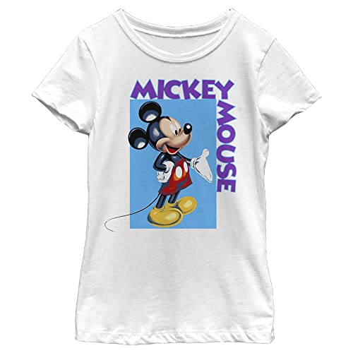 T-shirt Mickey Disney fille blanc anti-déformation taille S