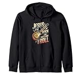 Jesus Is My Rock And That Is How I Roll Christian Guitar Zip Hoodie