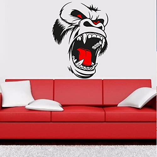 Animals Wall Decals Gorilla Monkey King Kong Head Vinyl Decor Sticker Mural Colored #TOP3