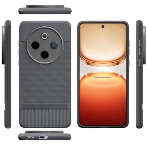 Image of Vivo T4 5G Back Cover | Premium Shockproof Protective Case | Slim Anti-Slip TPU Mobile Cover | Camera Protection | Scratch Resistant Phone Case (Gray)