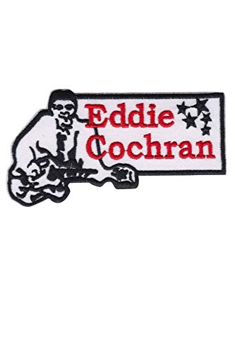 LipaLipaNa Exodous Eddie Cochran Rocknroll Rockabilly Patch Badge Embroidered Iron on Applique Patch Accessory