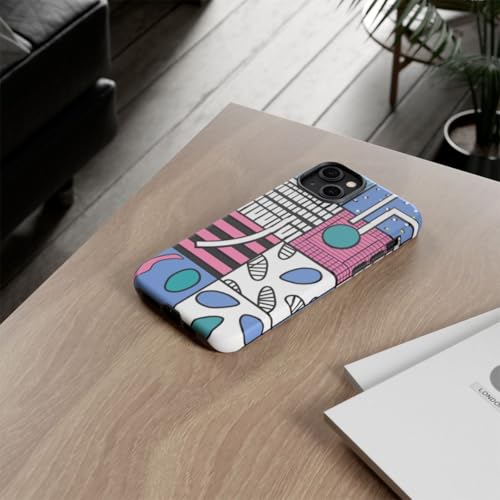 Coque iPhone 14 Plus géométrique rose pour votre quotidien - 4