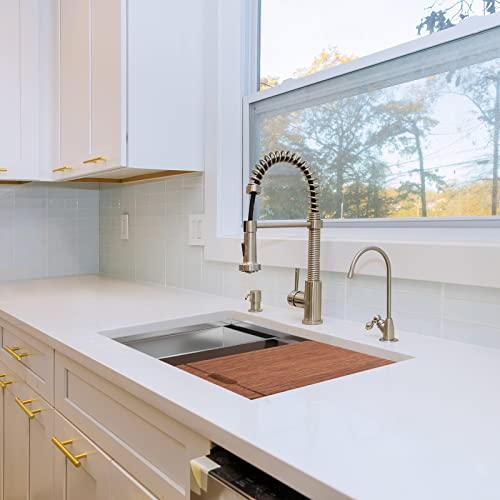 Davivy Undermount 27-Inch Kitchen Sink Stainless Steel Workstation Sink 16 Gauge Handmade Sink Single Bowl (27 * 18 * 10, Undermount, Stainless Steel 16 Gauge) #TOP4