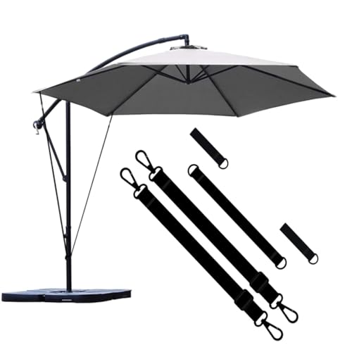 Fixed Strap for Large Outdoor Umbrella 5PACK | Umbrella Wind Stabilizer Straps, Adjustable Wind Straps for Sunshade Canopy Shelter Cantilever Parasol