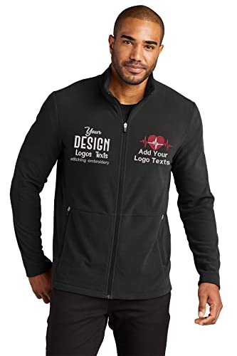 INK STITCH Men F151 Custom Embroidery Design Your Own Logo Texts Accord Microfleece Jackets