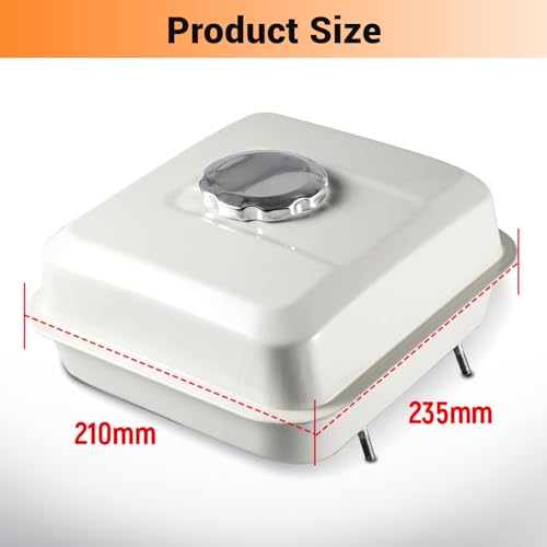 Kraftstofftank für Honda GX160 5,5 PS GX200 6,5 PS GX140 GX120 weißer Motor mit Benzinhahn Gasdeckel Filter ersetzt 17510-ZE1-020ZA