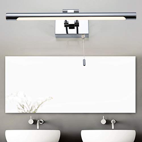 Luz frontal de espejo impermeable con interruptor y aplique LED de 9W para maquillaje 6