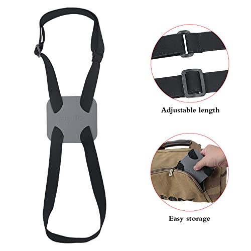 Bag Bungee for Luggage，Luggage Straps Bag Bungees for Add a Bag Easy to Travel Suitcase Elastic Strap Belt（Easy Version Grey - Thumbnail 3
