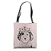 Sheepadoodle with Floral Headband Doodle Dog Mom Tote Bag