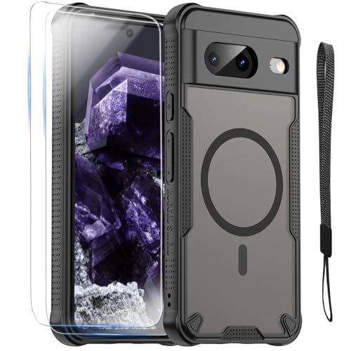 for Google Pixel 8 Case with Magsafe Magnetic Slim Shockproof Protective Case,Translucent Matte Back...