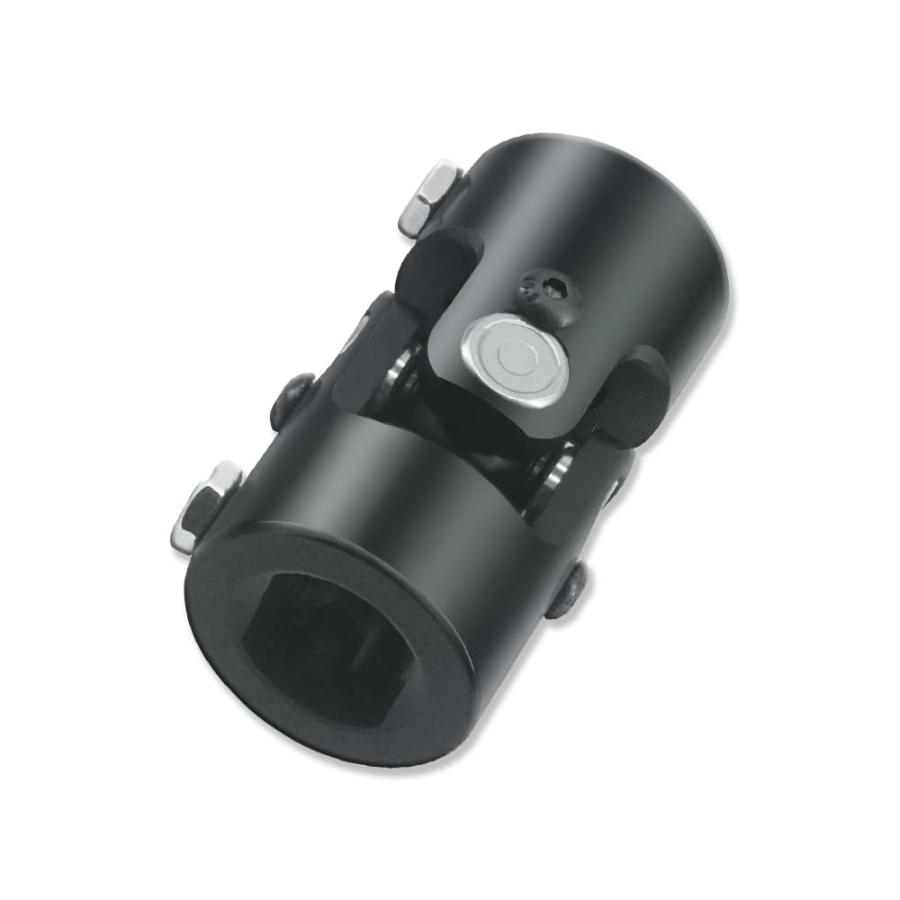 1" DD x 1" DD Universal Steering U Joint 83mm Length Black Steel