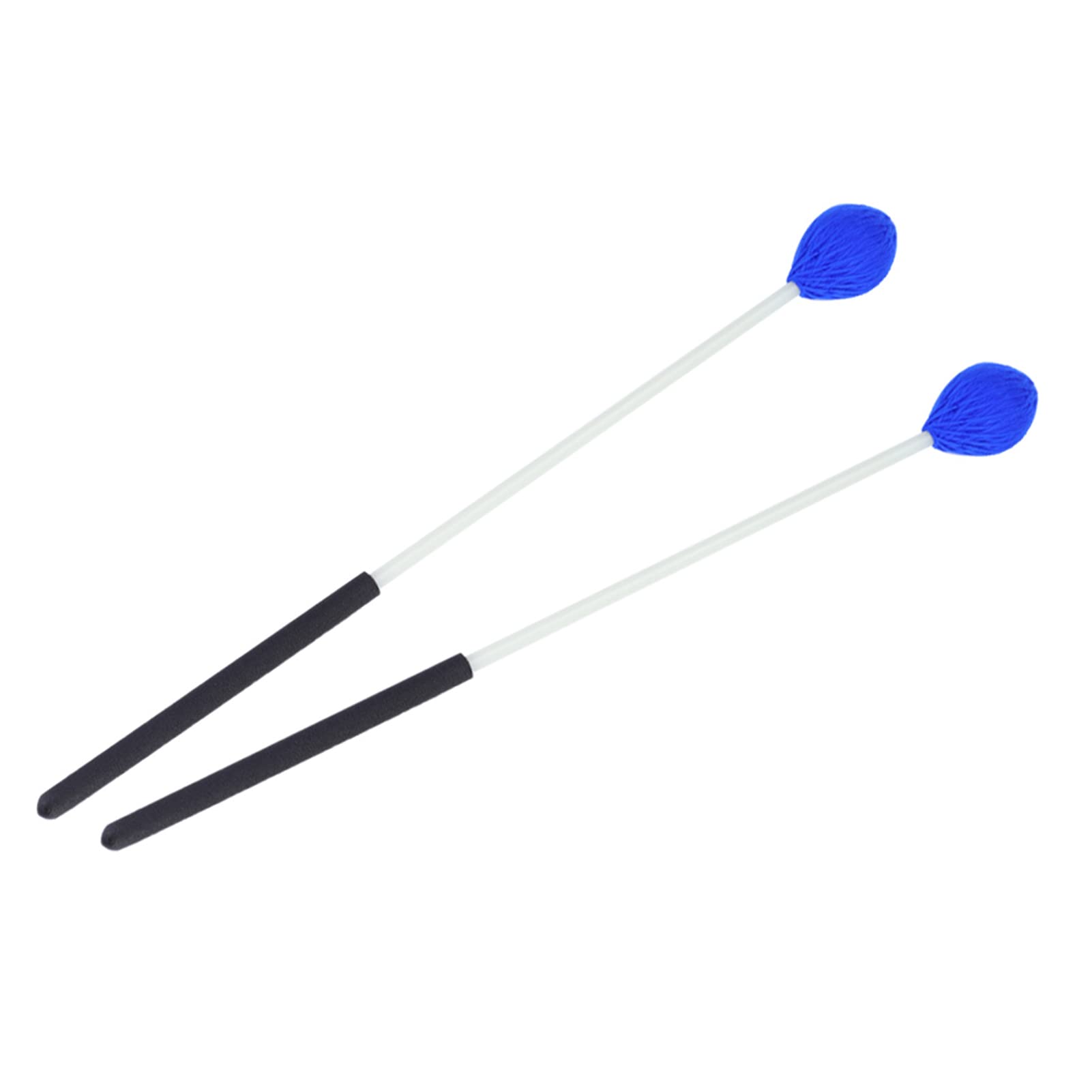 Luatoxry Marimba Mallets, 1 Pair Yarn Mallets Percussion, Soft Marimba Mallets Medium with Fiberglass Handles, Yarn Head Keyboard Mallet for Bass Percussion Instruments, 14.2x1.4in